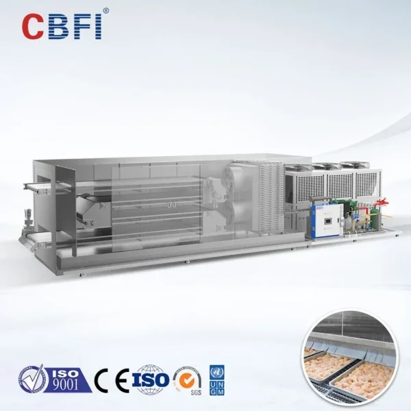 Stainless Platemesh, IQF, 380 V, Tunnel Freezer