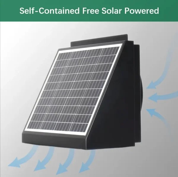 Stainless Steel Exhaust Fan, Solar, 12'' - view 3