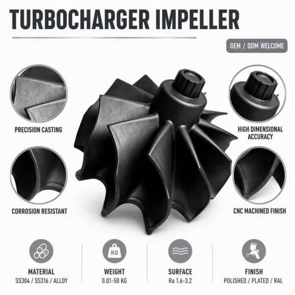 Stainless Steel Turbocharger Impeller - view 4