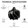Stainless Steel Turbocharger Impeller - view 5