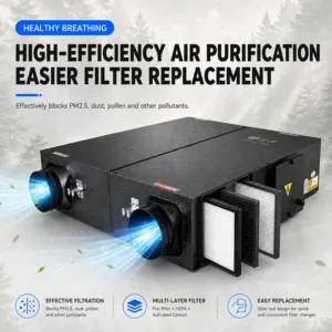 Static Pressure Ventilation Fan, ERV, 220 V, Metal