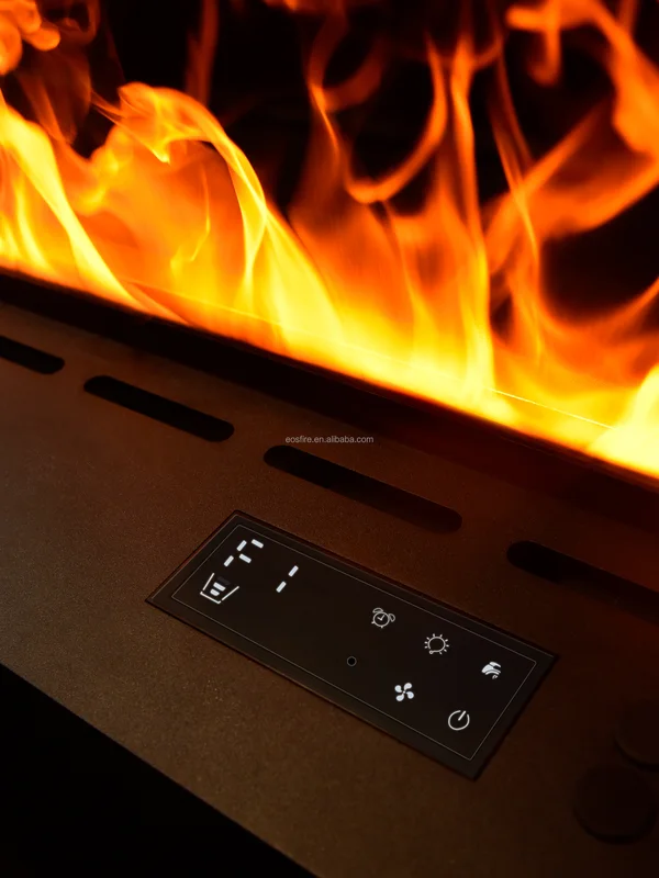 Steam Electric Mist Fireplace, 1200mm, Steel, 3D - view 5