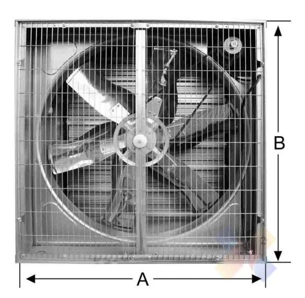 Steel Blade Wall-mounted Fan, 380V, Stainless - view 5