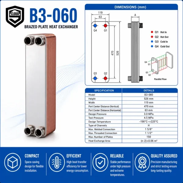 Steel Brazed Plate, Stainless, Stainless Steel - view 6