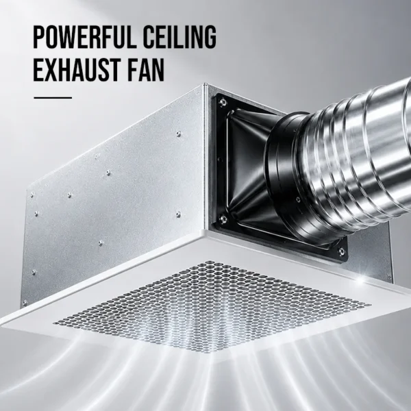 Steel Centrifugal Exhaust Fan, Ceiling, Stainless - view 2