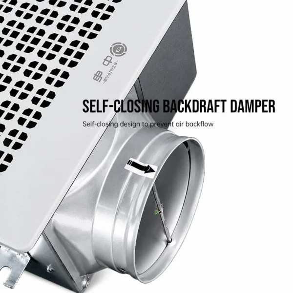 Steel Centrifugal Exhaust Fan, Ceiling, Stainless - view 5