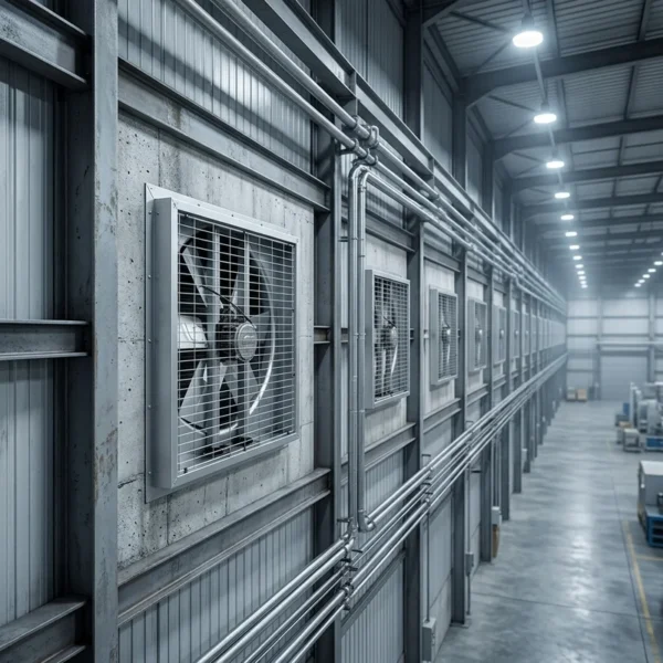 Steel Cooling Exhaust Fan, 1380mm, AC 110, Galvanized Steel