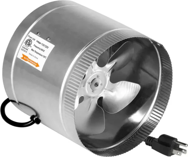 Steel Duct Boost Fan, 4", 6", 8", ETL - view 6