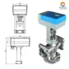 Steel Electric Control Valve, Stainless, 0-10V, 4-20mA