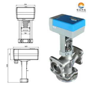 Steel Electric Control Valve, Stainless, 0-10V, 4-20mA