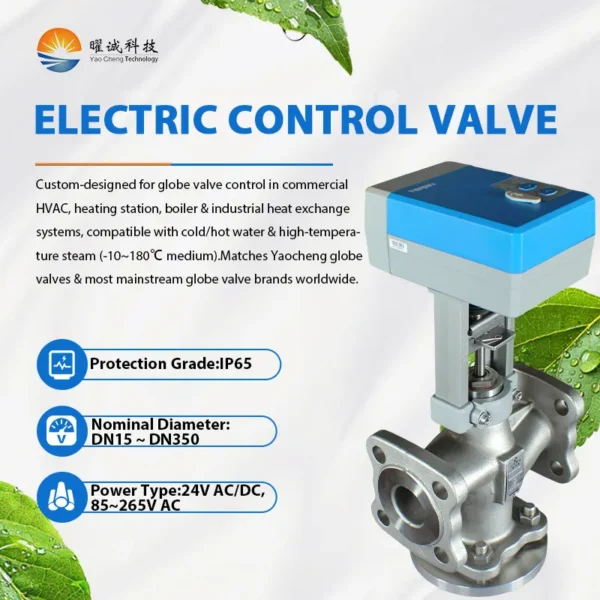 Steel Electric Control Valve, Stainless, 0-10V, 4-20mA - view 4