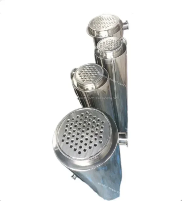 Steel Jacketed Heat Exchanger, Stainless, 4in, 6in