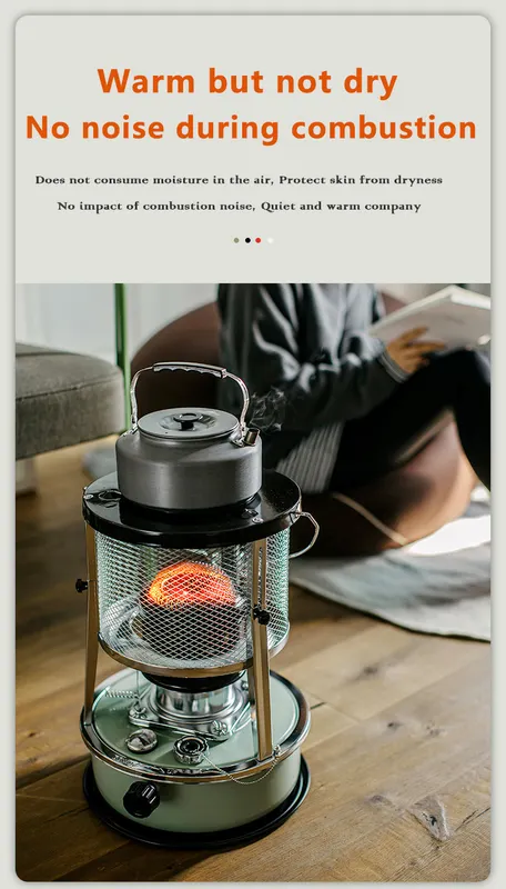 Steel Kerosene Heater, 4.5L, Stainless, 7800-8900kcal/h - view 2