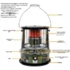 Steel Kerosene Heater, Portable, Stainless - view 3