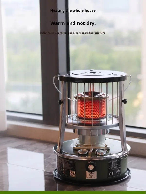 Steel Kerosene Heater, Portable, Stainless - view 6