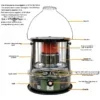Steel Kerosene Heater, Stainless, Portable - view 3