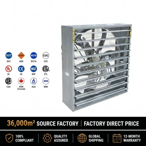 Steel Louver Exhaust Fan, Stainless, 110V, Electric - view 6