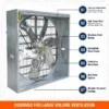 Steel Louver Exhaust Fan, Stainless, 110V, Electric - view 8