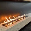 Steel Metal Ethanol Fireplace, Stainless Steel