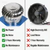 Steel Roof Turbine Ventilator, Stainless, 500mm, 12in - view 3