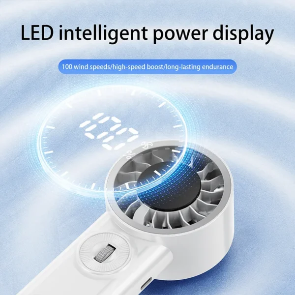 Stock Handheld Fan, LCD, USB, Portable, 100-Speed - view 4