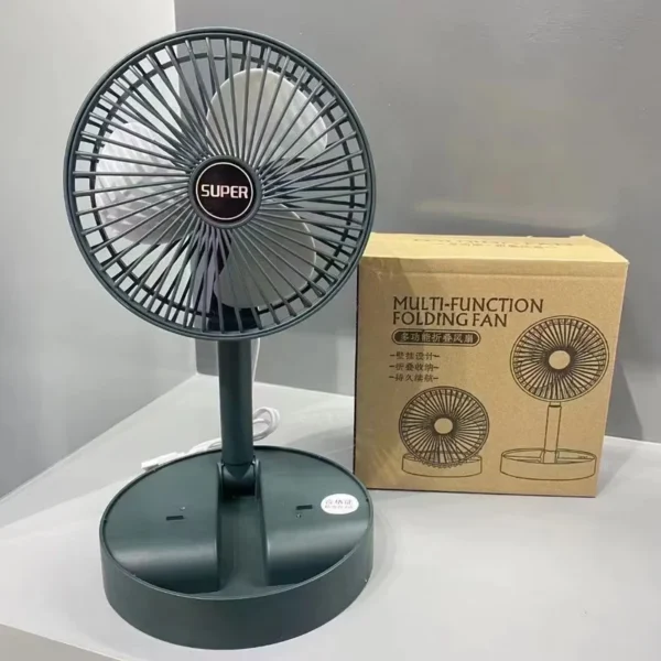 Storage Telescopic Folding Fan, USB, Plastic