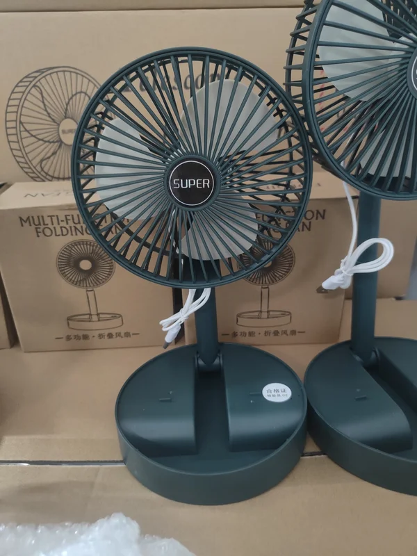 Storage Telescopic Folding Fan, USB, Plastic - view 2