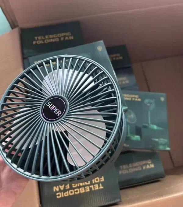Storage Telescopic Folding Fan, USB, Plastic - view 4