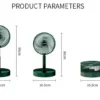 Storage Telescopic Folding Fan, USB, Plastic - view 5