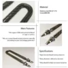 Strip Finned Tubular Heater, Stainless, Steel - view 3