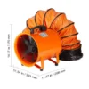 Strong Shop Exhaust Blower, Portable, 380W, 33ft, 1893FM - view 5
