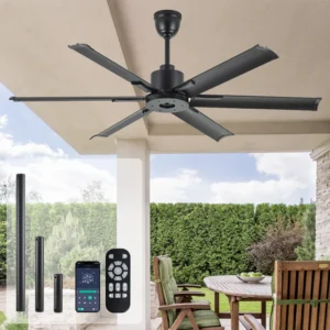 Style Ceiling Fan, 60", Aluminum