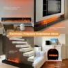 Style Ultrasonic Atomizing Fireplace, 100-350 W, Metal - view 6