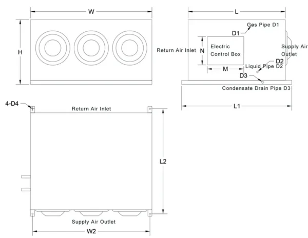 Suspended Air Handling Unit, CE - view 3