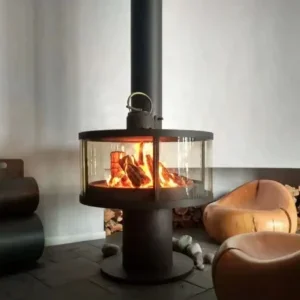 Suspended Wood-burning Stove, 50m, Steel, wood fireplace