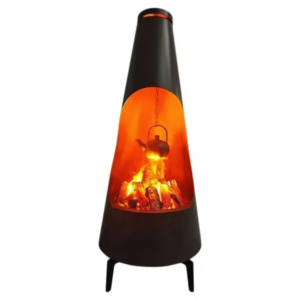 Suspended Wood-burning Stove, 50m, Steel, wood fireplace - view 2