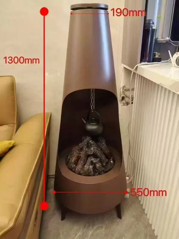 Suspended Wood-burning Stove, 50m, Steel, wood fireplace - view 6