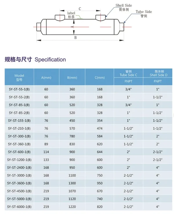 Swimming Pool Heat Exchanger, Copper and Steel, R410a - view 4