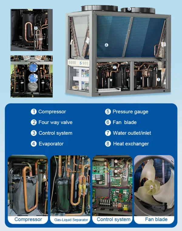 Swimming Pool Heat Pump, 50kw, 100kw - view 3