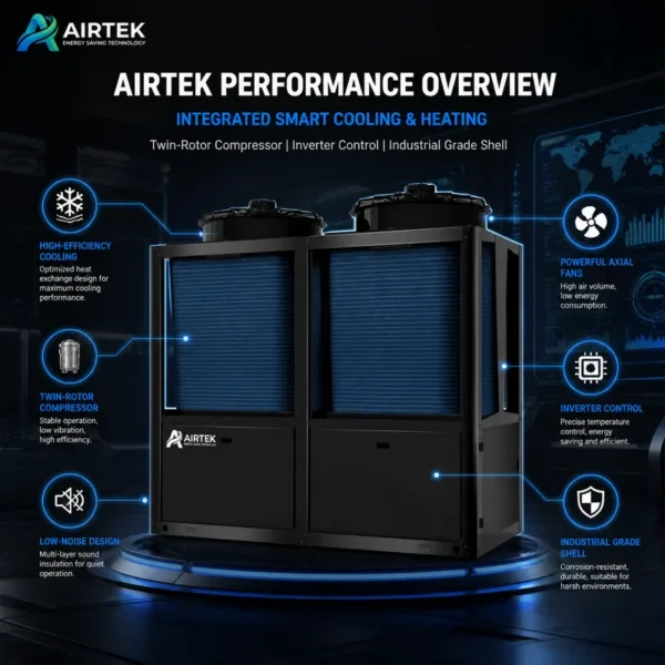 Swimming Pool Heat Pump, 50kw, 100kw, Inverter - view 4