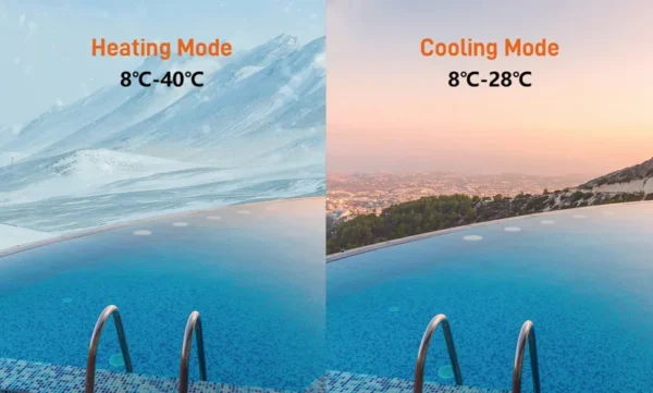 Swimming Pool Heat Pump, 7kw, 35kw, R32, Inverter - view 5