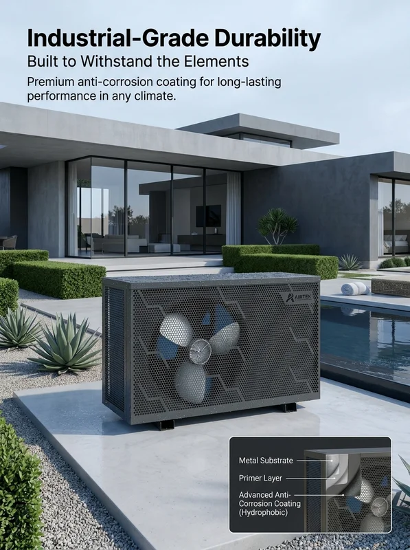 Swimming Pool Heat Pump, R32, 7KW10KW, 13KW, 17KW21KW - view 4