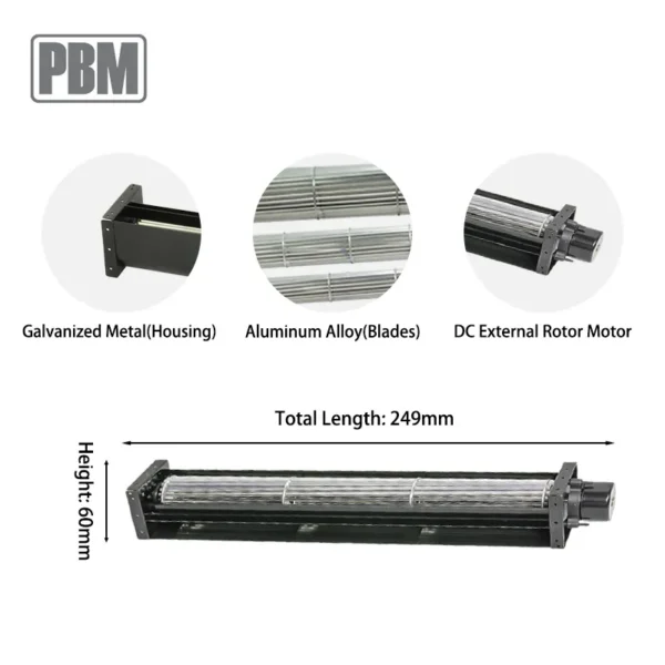 Tangential Fan, 12v, 24v, 0-10v - view 3