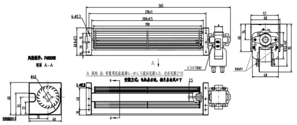 Tangential Radial Cooling Fan, V40300, 208-230/240, 1800, RPM - view 6