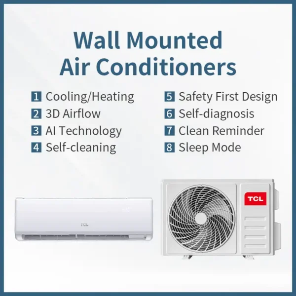 Tcl Air Conditioner, 12000, 1.5hp, Wall, Inverter - view 3