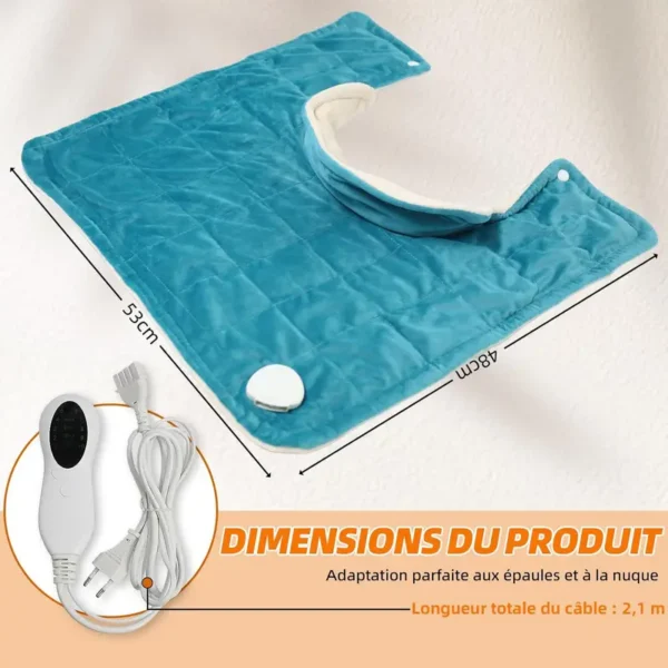Temperature Heated Shoulder Blanket, Electric - view 3