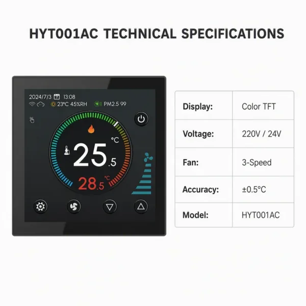 Tft Screen Intelligent Fan, 220V, 24V, TUYA - view 6