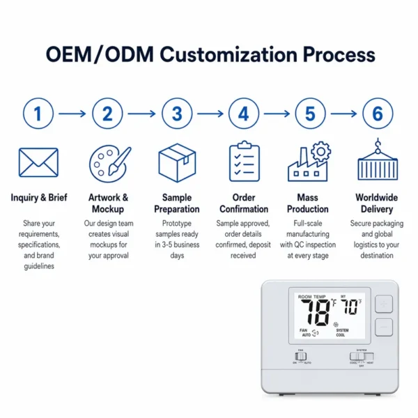 Thermostat Digital Hvac Controller, 24VAC, 2H2C - view 5