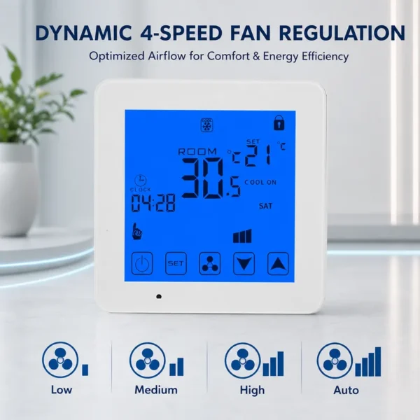 Thermostat with Remote Controller, RS485, FCU - view 2
