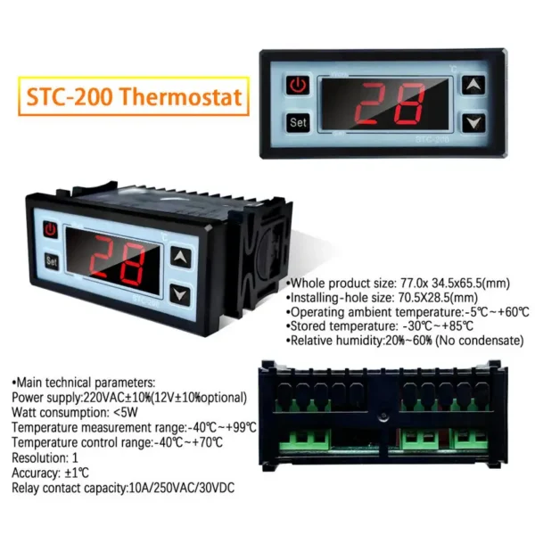 Tool Stc-200 Temperature Controller, HVAC, Plastic - view 5